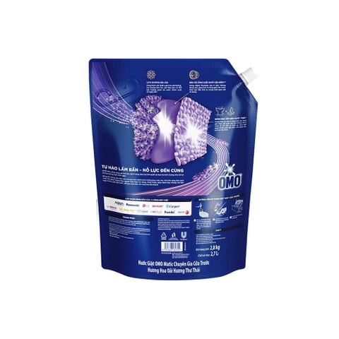 OMO Nước Giặt MG Cửa Trước Hương Hoa Oải Hương Thư Thái - Túi 2.8kg