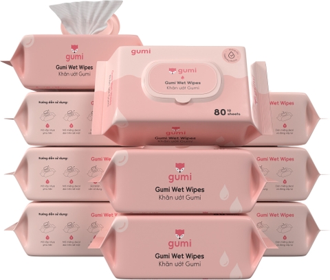 Khăn ướt Gumi - Bịch 80 tờ