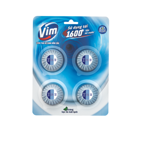 VIM Viên Thả Vệ Sinh Bồn Cầu Hương Bạc Hà 180g - vỉ 6 viên