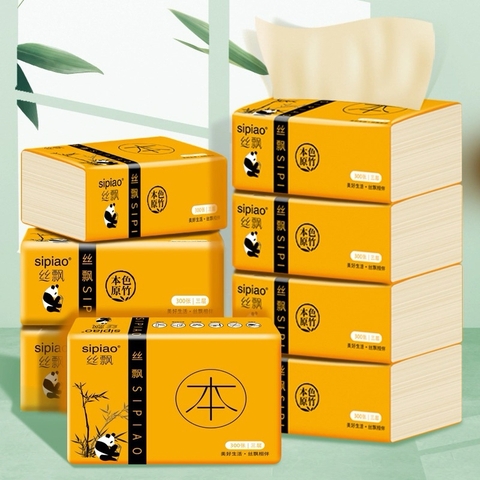 Giấy ăn gấu trúc SIPAO cao cấp siêu dai 3 lớp, không chất tẩy trắng