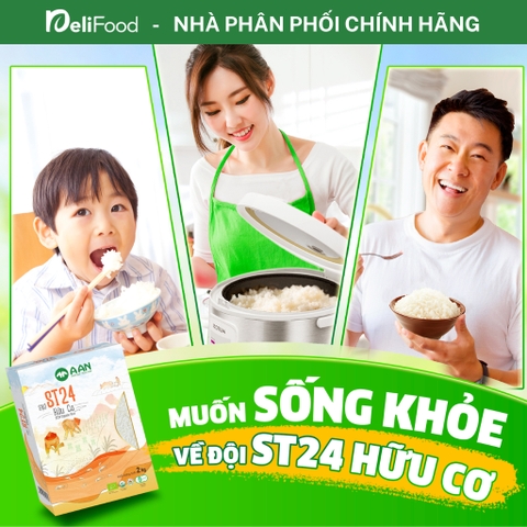 Hộp Gạo ST Hữu Cơ chính hãng - An toàn, cao cấp, Nấu cơm mẹ bầu, Nấu ăn dặm cho bé - Tiêu chuẩn Nhật