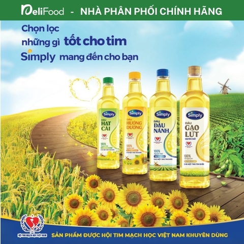 Dầu ăn Simply Chai 1L