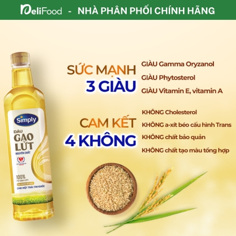 Dầu ăn Simply Chai 1L
