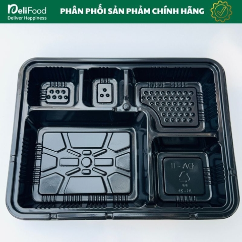 10 Hộp Đựng Cơm Hộp 5 Ngăn Cao cấp – Nắp Trong Suốt, Tiện Lợi