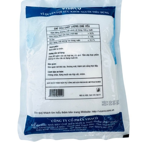 Muối Biển Visaco - Gói 500g