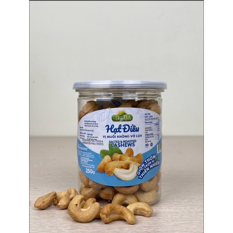 Hạt Điều Vị Muối Không Vỏ Lụa Vegetexco - Hương vị thơm ngon, giòn tan