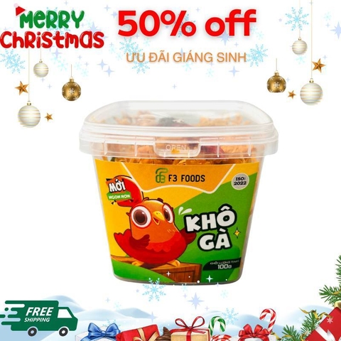Hộp Khô Gà Ăn Liền - Hàng Việt chất lượng - Thơm Ngon, Chất Lượng - 100g