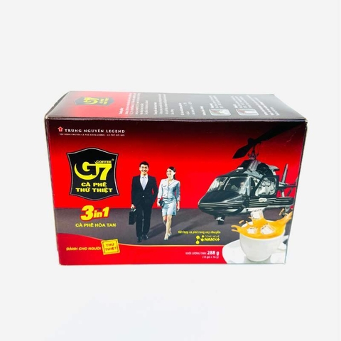 Cà phê thứ thiệt G7 hòa tan 3in1 - hộp 288g (18 gói x16g)