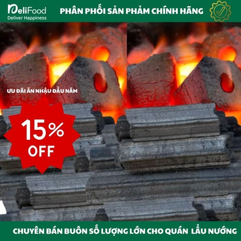 Thùng Than Hoa Cao Cấp Không Khói - 10Kg Nướng Thịt, Nướng Cá, BBQ