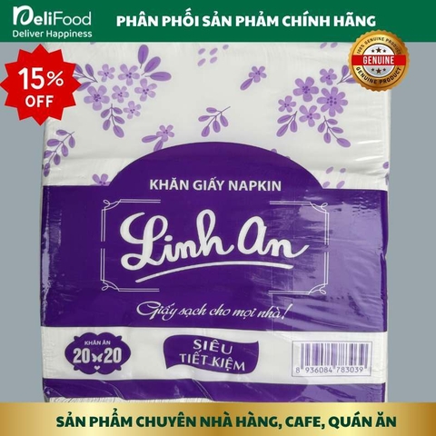 Giấy ăn cao cấp Linh An sạch mềm dai an toàn - Gói lớn siêu tiết kiệm