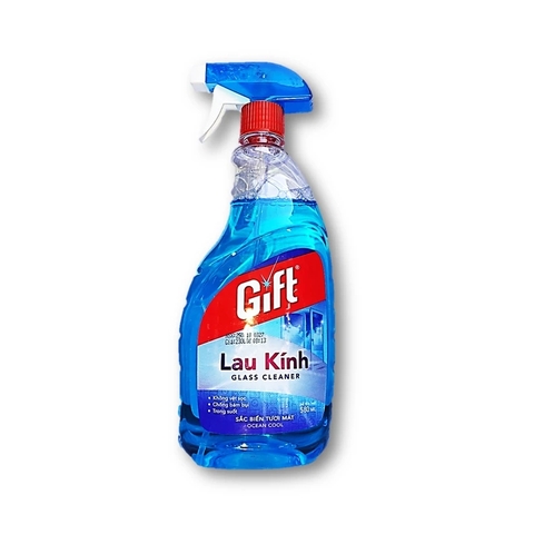 Nước Lau Kính Gift Siêu Sạch – Dung Dịch Làm Sạch Kính Nhanh Khô, Không Vệt – Chai 520ml