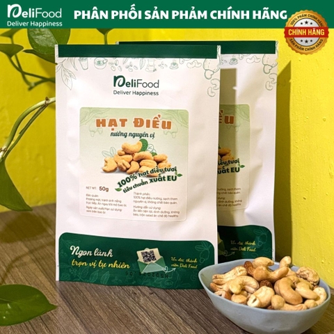 Hạt Điều nướng cao cấp chính hãng DeliFood - Gói 50g
