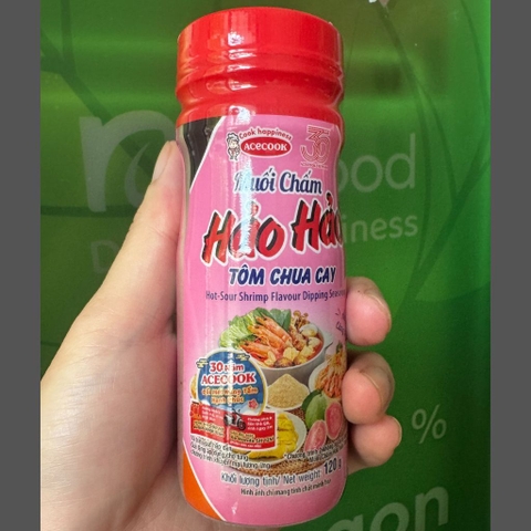 Muối Chấm Hảo Hảo Vị Tôm Chua Cay – Lọ 120g | Chính Hãng Acecook | Vị chua cay đậm đà, ăn là ghiền