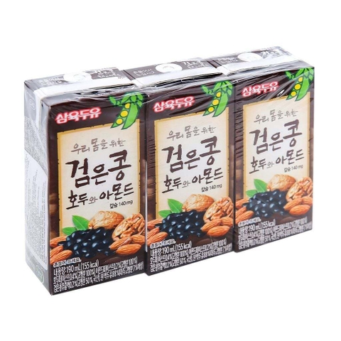 Sữa Đậu Đen Óc Chó Hạnh Nhân 190ml (Lốc 3) – Bổ Dưỡng Mỗi Ngày, Thơm Ngon Tự Nhiên