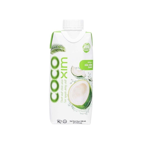 Nước Dừa Cocoxim Xanh 330ml – Thanh Mát Nguyên Vị, Dừa Non Tự Nhiên