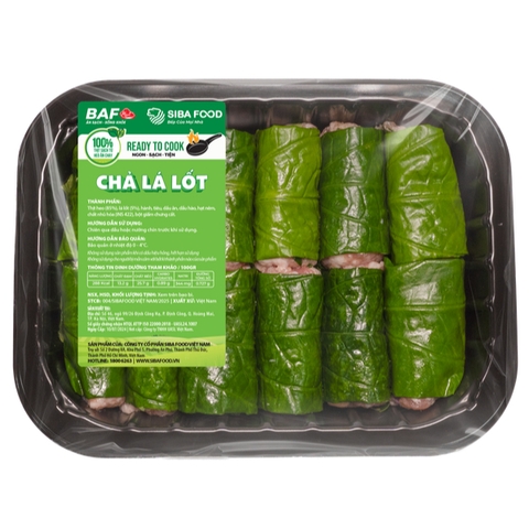 Chả lá lốt SibaFood - khay 350g