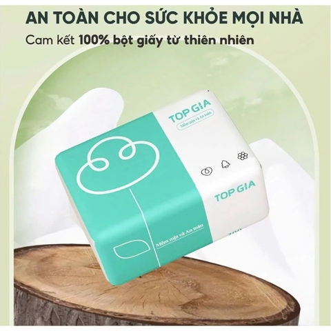 Topgia - Thùng khăn giấy ăn cao cấp 4 lớp dày dặn, mềm mịn