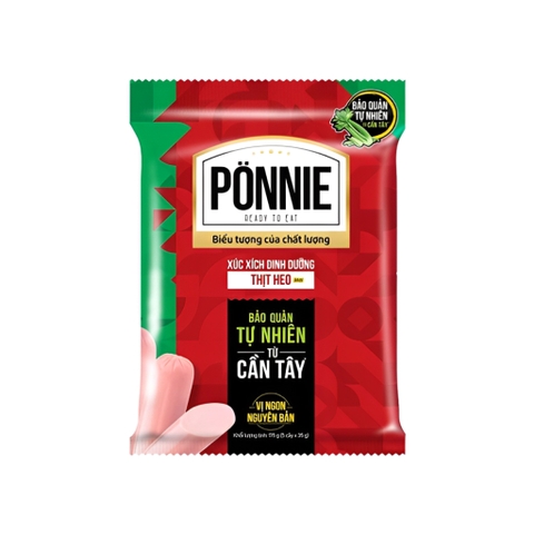 Xúc xích Ponnie Thịt heo - Gói 175g (5 cái)