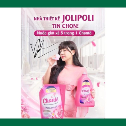 Nước giặt xả Chante cao cấp Hương hoa hồng Ohara Pháp - Can lớn - Mua 1 tặng 1