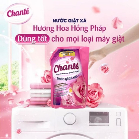 Nước giặt xả Chante Hương hoa hồng Pháp Ohara 8in1 - Mua 1 tặng 1
