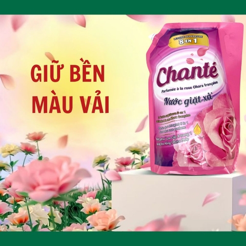 Nước giặt xả Chante Hương hoa hồng Pháp Ohara 8in1 - Mua 1 tặng 1