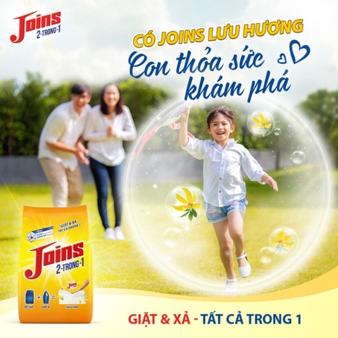 Bột giặt&xả Joins 2 trong 1 - gói 720g