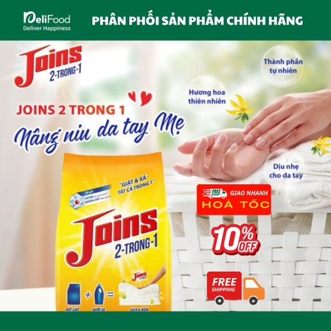 Bột giặt&xả Joins 2 trong 1 - gói 720g