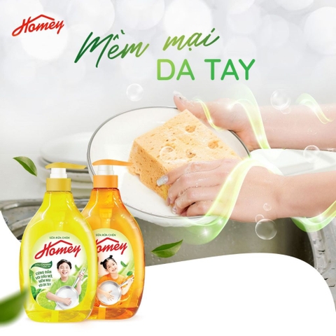 Sữa rửa chén Homey hương cam - chai 480g