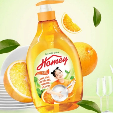 Sữa rửa chén Homey hương cam - chai 480g