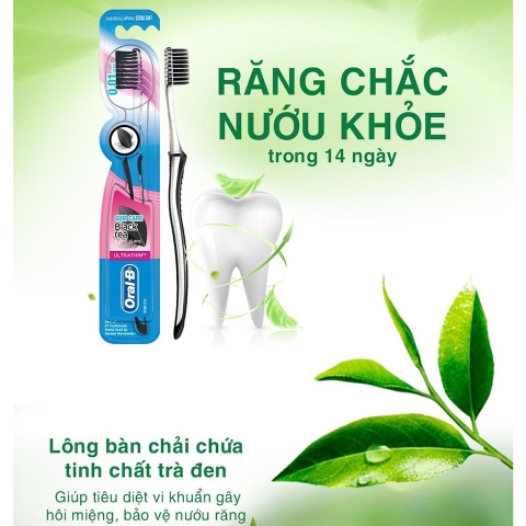 Bàn chải Oral-B Cán Trong Trà Đen - Cái