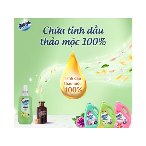 Sunlight Nước lau sàn hương chanh yuzu và sả - can 3.6L