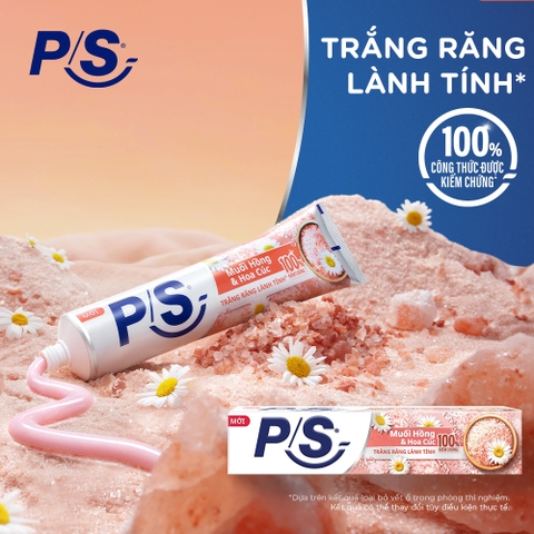 P/S kem đánh răng Muối Hồng & Hoa Cúc - Hộp 180g