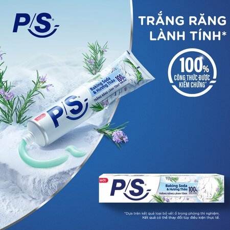 P/S kem đánh răng Baking Soda & Hương Thảo 180g