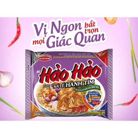 Mì Hảo Hảo sa tế hành tím - Gói 75g