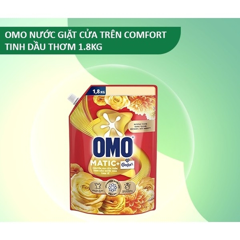 OMO Nước Giặt MG Cửa Trên Tinh Dầu N.Hoa Tinh Tế - Túi 1.8kg