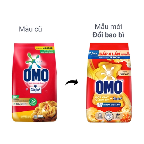 OMO Bột Giặt Comfort Tinh Dầu Thơm Sang Trọng 2.6kg