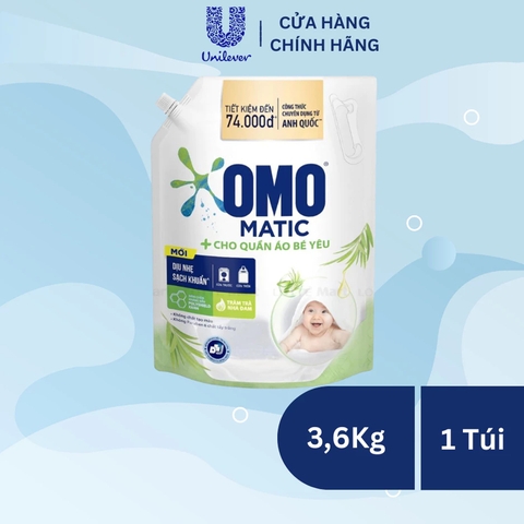 OMO Nước Giặt Cho Quần Áo Bé Yêu 3.6kg