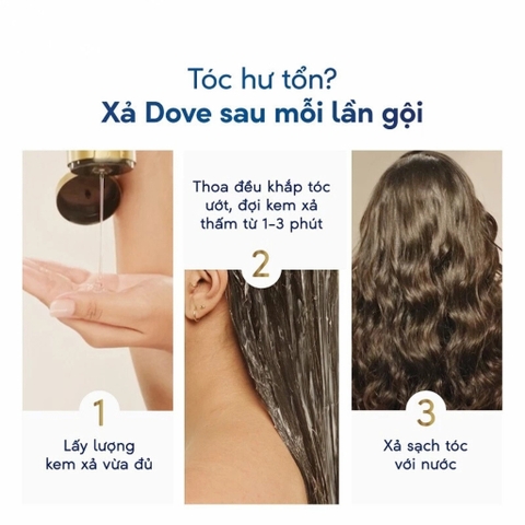 DOVE Kem Xả Serum Ceramide Phục Hồi Hư Tổn - chai 170g