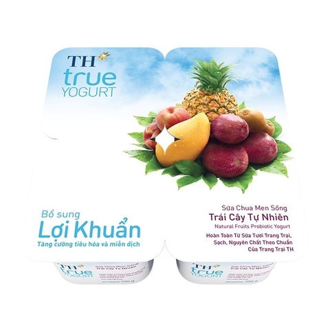 Sữa chua TH Trái cây tự nhiên - Hộp 100g