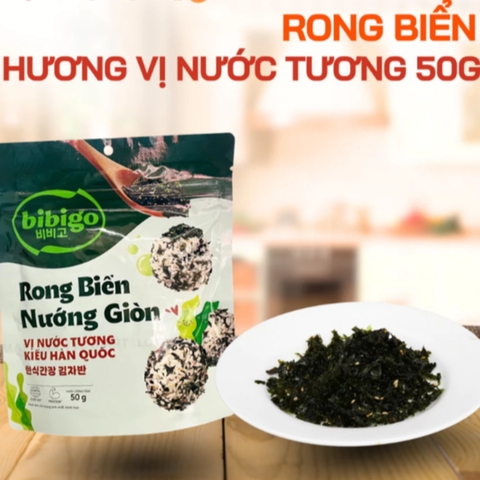 Rong biển nướng giòn vị nước tương kiểu HQ Bibigo (CJ) - gói 50g