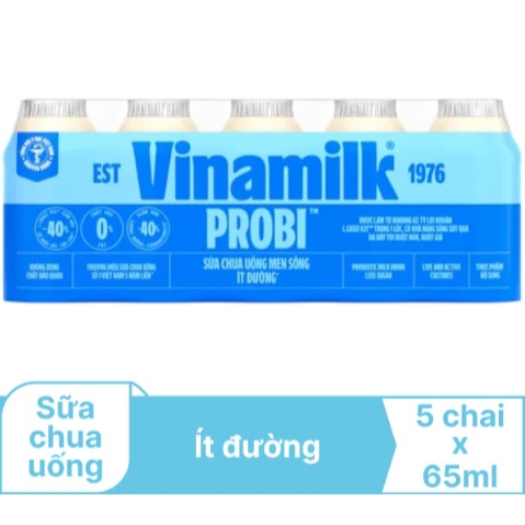 Vinamilk Probi 65ml ít đường - vỉ 5 hộp