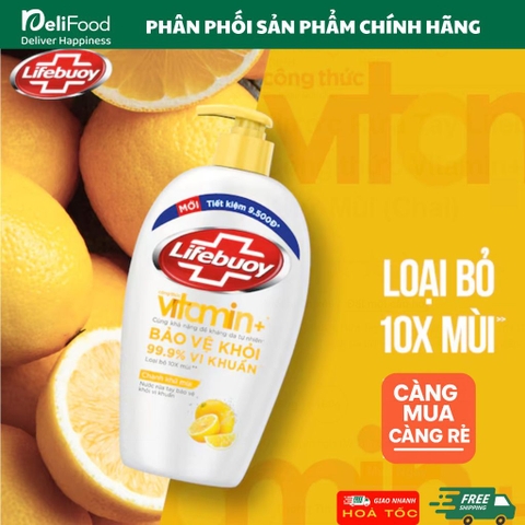 LIFE BUOY Nước rửa tay chanh khử mùi 450g