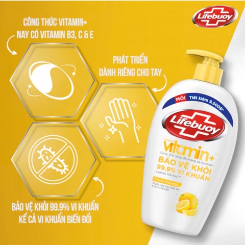 LIFE BUOY Nước rửa tay chanh khử mùi 450g