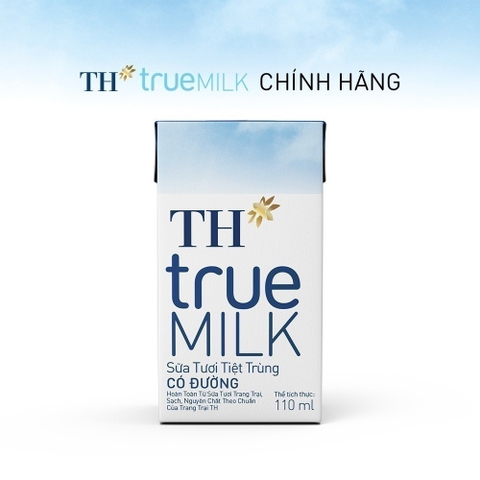 Sữa tươi tiệt trùng TH true Milk có đường - hộp 110ml