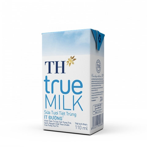 Sữa tươi triệt trùng TH Truemilk ít đường  - Hộp 180ml