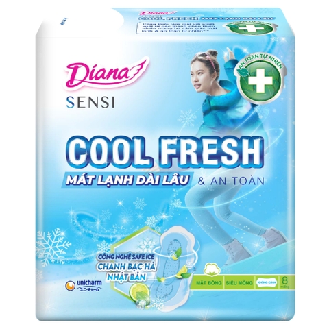 BVS diana cool fresh siêu mỏng không cánh 8 miếng
