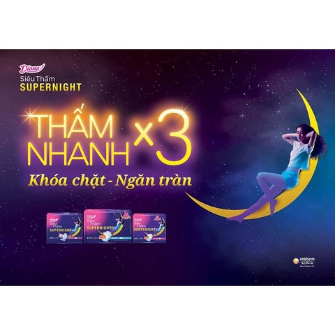 Băng vệ sinh Diana night đêm 35cm 3 miếng