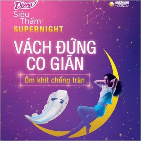 Băng vệ sinh Diana night đêm 35cm 3 miếng