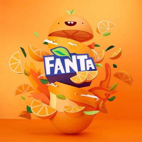 Fanta hương cam - lon 320ml