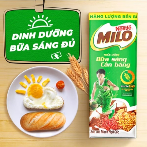 Sữa Milo có đường - Hộp 180ml